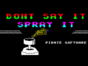 Don't Say It, Spray It спектрум