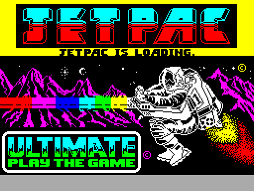 Jetpac для ZX Spectrum - играй онлайн!