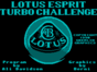 Lotus Esprit Turbo Challenge спектрум