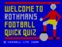 Rothmans Football Quick Quiz Volume 1 спектрум